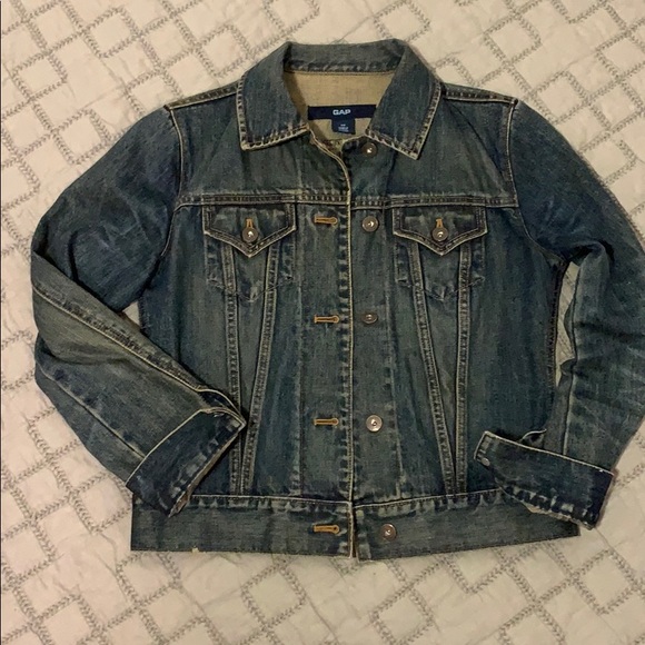 GAP DARK WASH JEAN JACKET - Picture 2 of 11